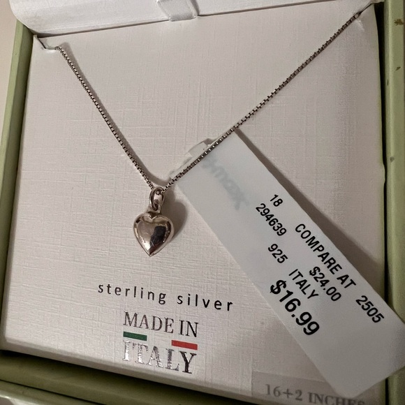 Sterling Silver Heart Necklace and Bracelet Set - Picture 3 of 11